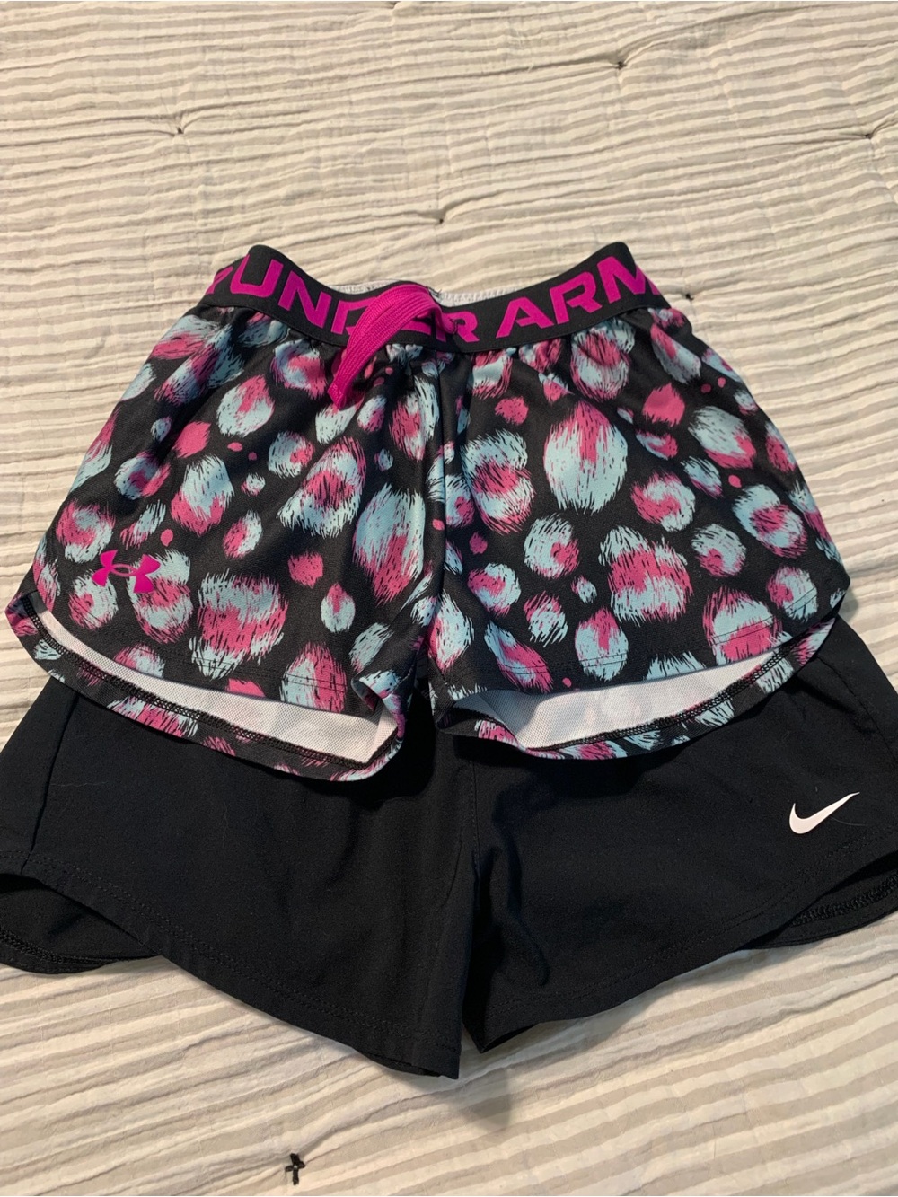 Girls Nike and Under Armour Athletic Shorts